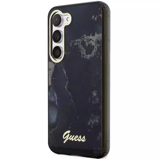 Guess GUHCS23MHTMRSK S23+ S916 black/black hardcase Golden Marble Collection 1