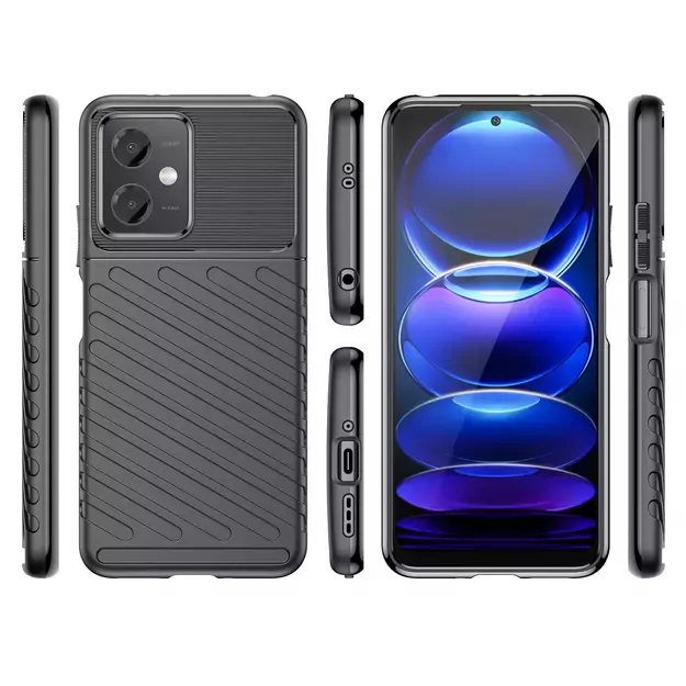 Thunder Case Xiaomi Poco X5 5G / Redmi Note 12 5G silicone armor case black 1