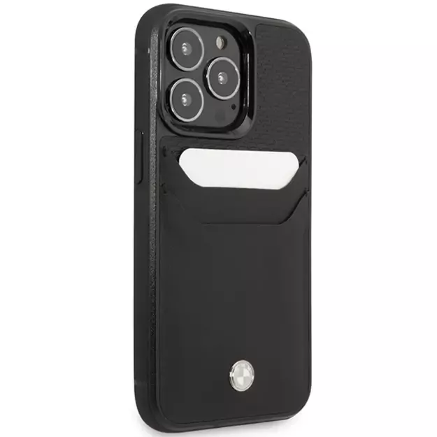 Case BMW BMHCP14X22RSEPK iPhone 14 Pro Max 6.7&quot  black/black Leather Card Slot 3