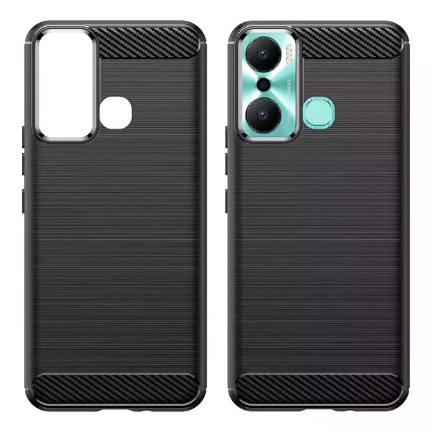 Carbon Case case for Infinix Hot 20 Play flexible silicone carbon cover black 7