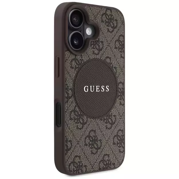Guess 4G Circle Classic Logo MagSafe case for iPhone 16 - brown 10