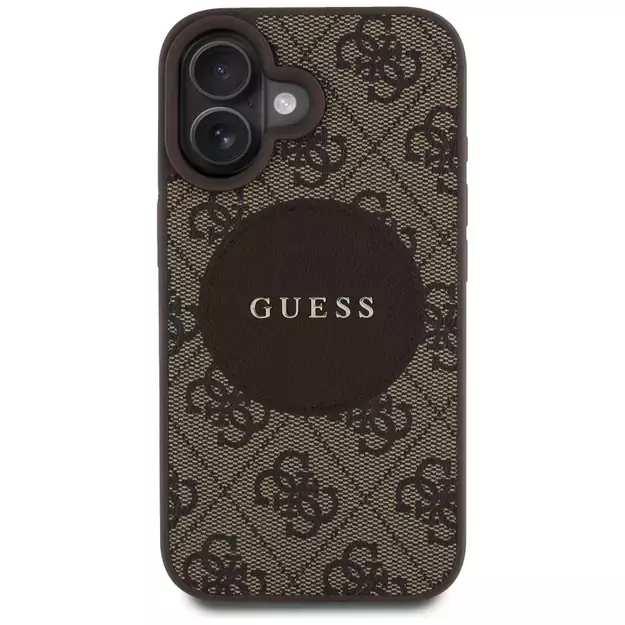 Guess 4G Circle Classic Logo MagSafe case for iPhone 16 - brown 9