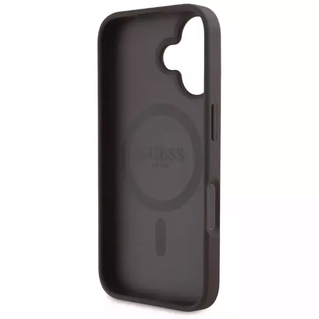 Guess 4G Circle Classic Logo MagSafe case for iPhone 16 - brown 13