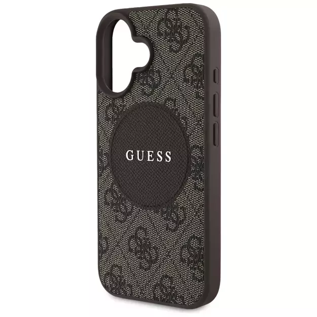 Guess 4G Circle Classic Logo MagSafe case for iPhone 16 - brown 12