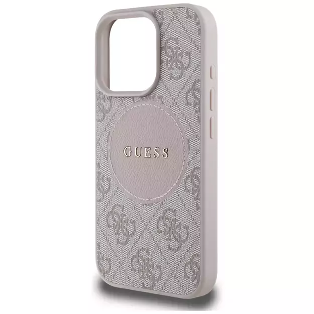 Guess 4G Circle Classic Logo MagSafe iPhone 16 Pro Case - Pink 5