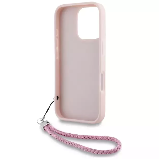 Karl Lagerfeld Quilted Initial Logo &amp  Chain Strap iPhone 16 Pro Max Case - Pink 5