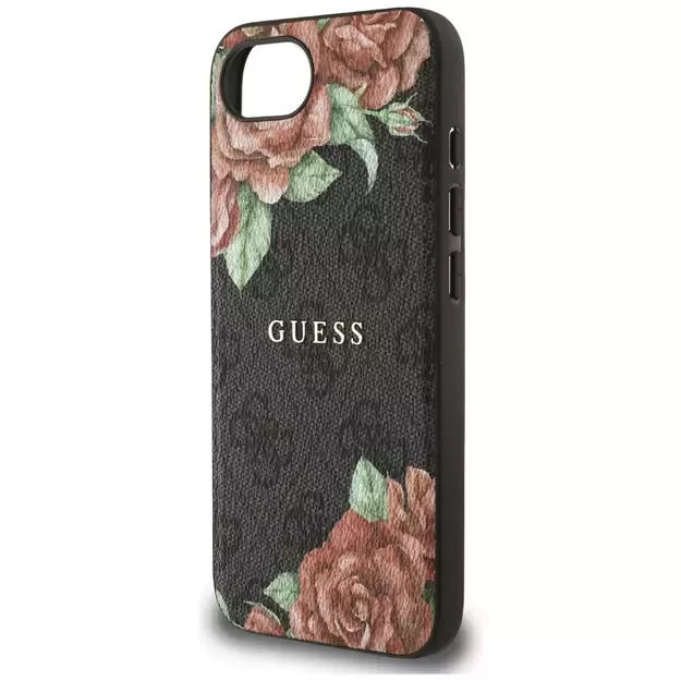 Guess 4G Flowers Print MagSafe case for iPhone 16e - black 5