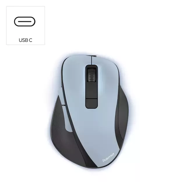 Hama MW-500 V2 Wireless Mouse with Rechargeable Battery - Light Blue 4