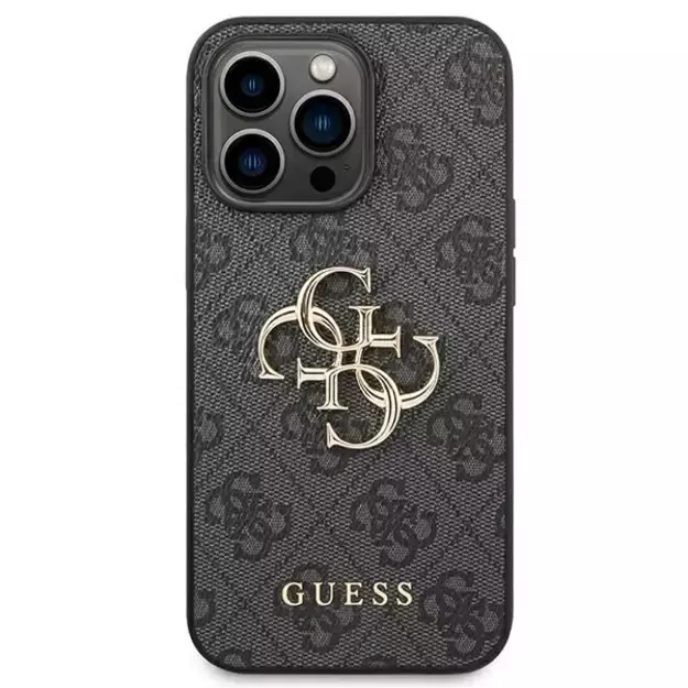 Guess GUHCP14X4GMGGR iPhone 14 Pro Max 6,7  szary/grey hardcase 4G Big Metal Logo 2