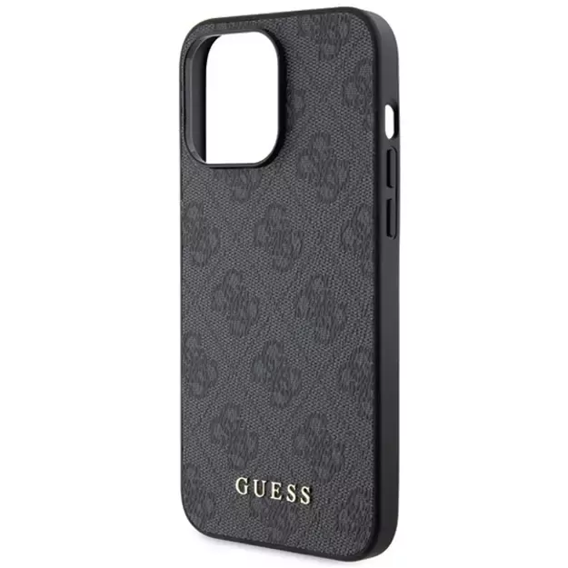 Guess 4G Metal Gold Logo iPhone 15 Pro Case - Gray 12