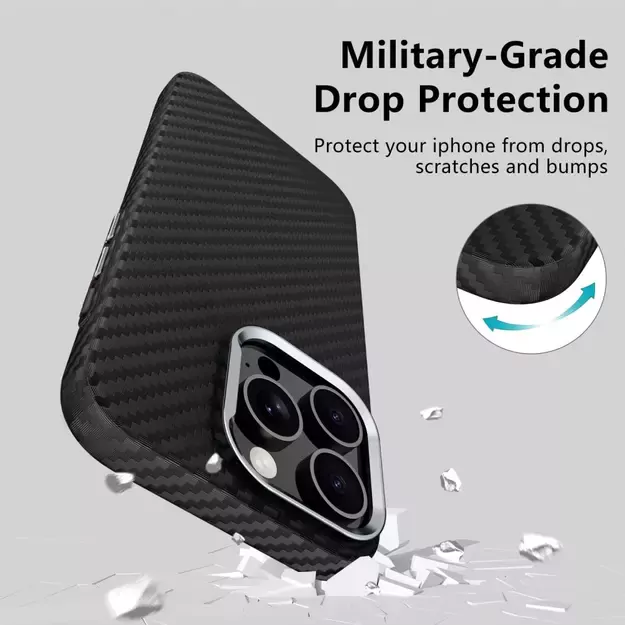 Tech-Protect Ion Carbon MagSafe Case for iPhone 16 Pro Max - Black/Grey 2