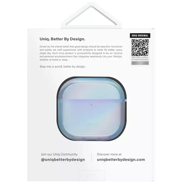 Uniq Iridescia case for AirPods 4 Hang Case - holo blue 4