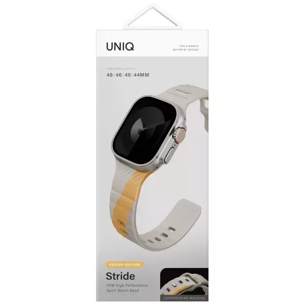 Uniq Stride De Rubber Strap for Apple Watch 44 / 45 / 46 / 49 mm - Beige 3