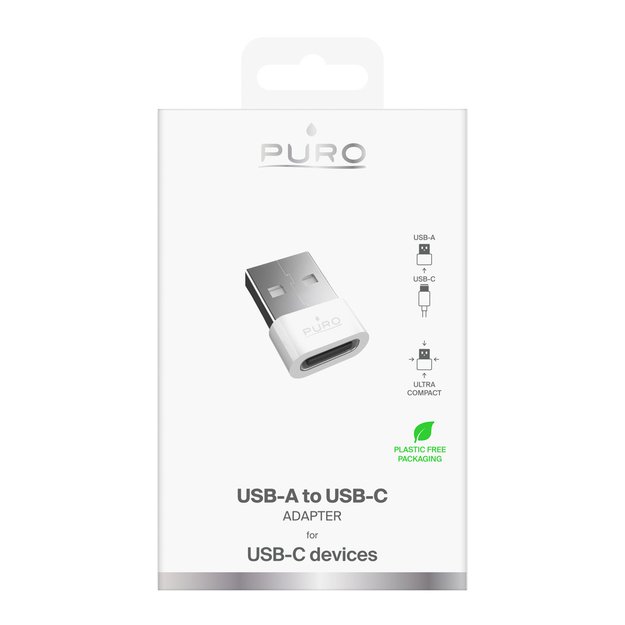 Puro USB-C - USB-A Adapter - White 1