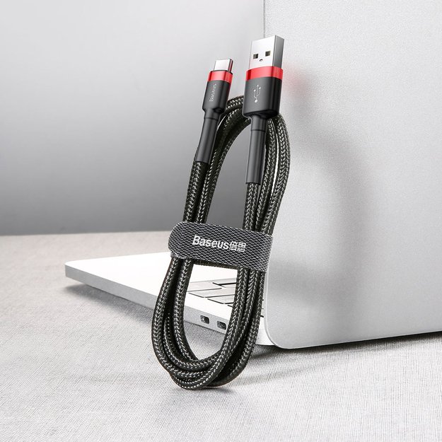 Baseus Cafule USB-A / USB-C QC 3.0 3A cable 0.5 m - black and red 4