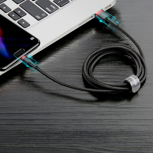 Baseus Cafule USB-A / USB-C QC 3.0 3A cable 0.5 m - black and red 10