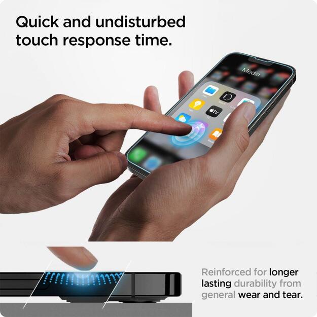 Spigen Glas.tR EZ Fit Tempered Glass for iPhone 13 / 13 Pro / 14 / 16e - 2 pcs. 2