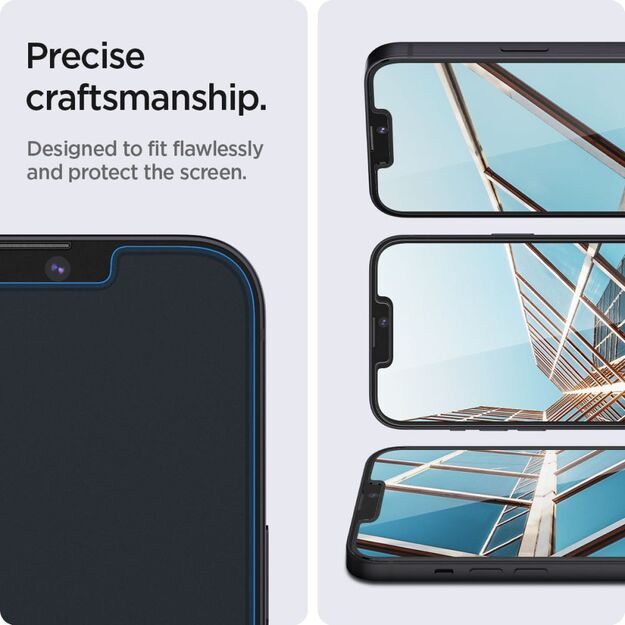 Spigen Glas.tR EZ Fit Tempered Glass for iPhone 13 / 13 Pro / 14 / 16e - 2 pcs. 17