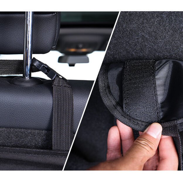 Car organizer for the rear seat backrest for the trunk black 5