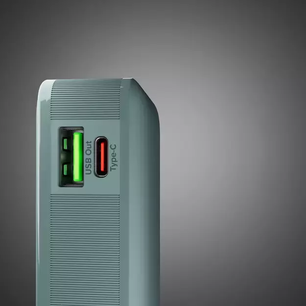 Powerbank SBS 10000 mAh 20W with built-in USB-C cable and digital display - gray 6