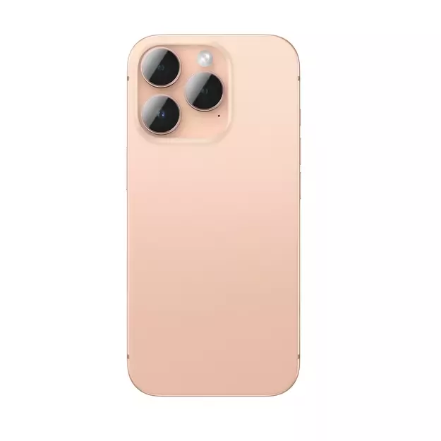 AmazingThing AR Aluminum 3 Lens Glass with Camera Lens Frame for iPhone 16 Pro / 16 Pro Max - Rose Gold 1