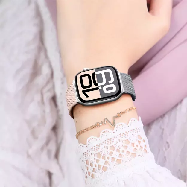 Set of 2 AmazingThing Blend Band for Apple Watch 45/46/49mm - Pink-Gray/Pink 17