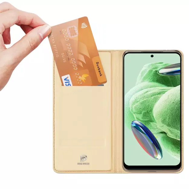 Dux Ducis Skin Pro Case for Xiaomi Redmi Note 12 Pro+ Flip Card Wallet Stand Gold 5