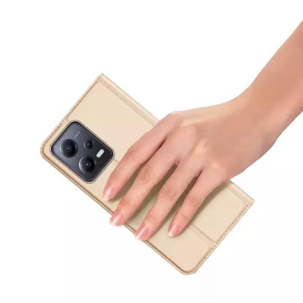 Dux Ducis Skin Pro Case for Xiaomi Redmi Note 12 Pro+ Flip Card Wallet Stand Gold 10