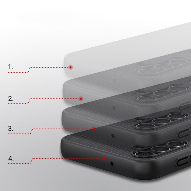 Nillkin Super Frosted Shield Case for Samsung Galaxy A14 5G / Galaxy A14 Phone Cover Black 3