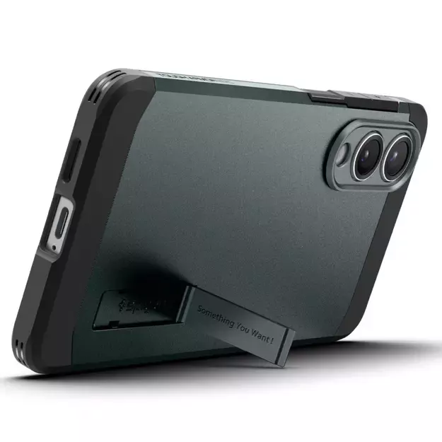 Spigen Tough Armor MagSafe Case for Samsung Galaxy S25 Edge - Green/Black 8