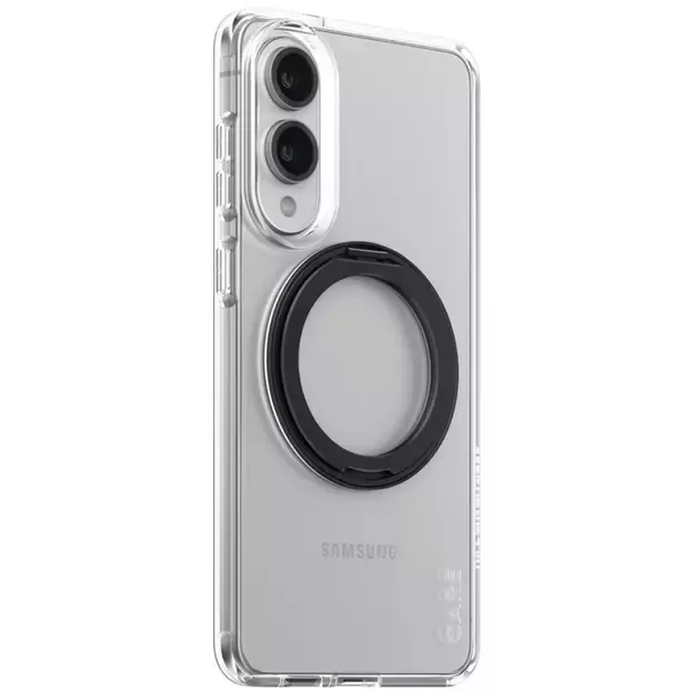 CARE by PanzerGlass Feature Black Kickstand &amp  QI Case for Samsung Galaxy S25 Edge - Transparent 1