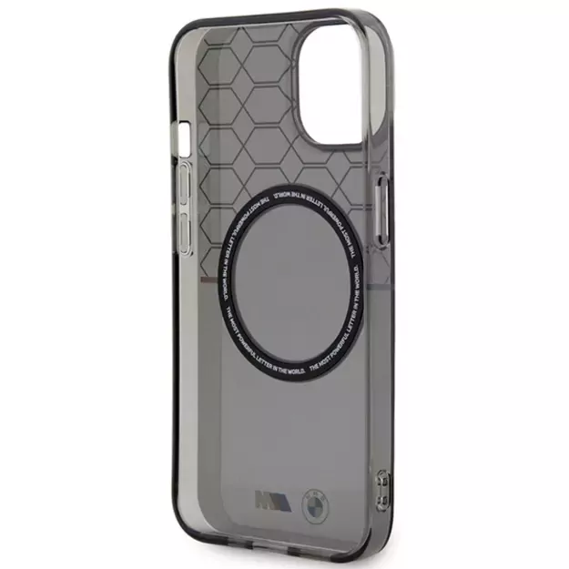 Case BMW BMHMP14SHGPK iPhone 14 6.1&quot  grey/grey Pattern MagSafe 6