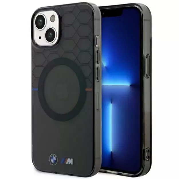 Case BMW BMHMP14SHGPK iPhone 14 6.1&quot  grey/grey Pattern MagSafe