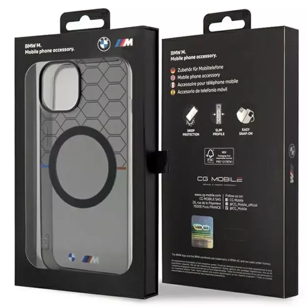 Case BMW BMHMP14SHGPK iPhone 14 6.1&quot  grey/grey Pattern MagSafe 7