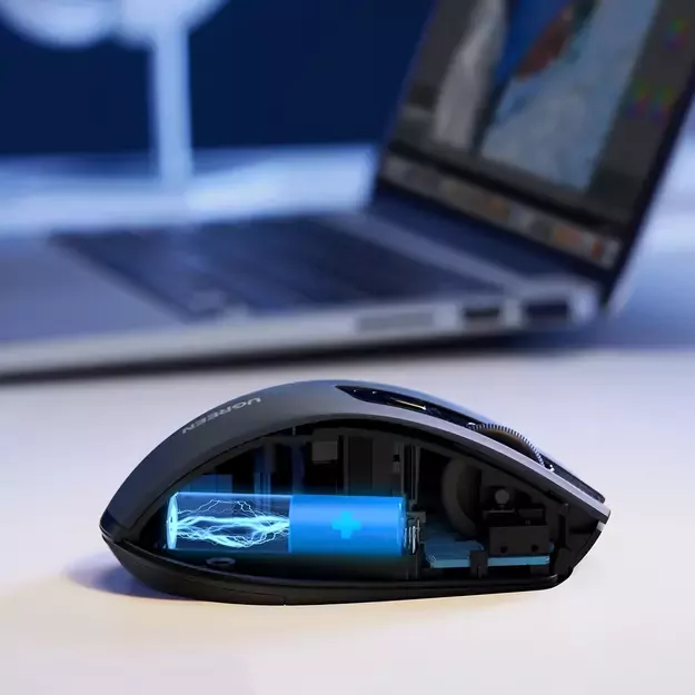 Ugreen MU006 wireless optical mouse USB 2.4GHz / Bluetooth 5.0 4000 DPI - black 8