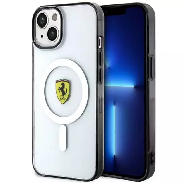 Ferrari FEHMP14MURKT iPhone 14 Plus 6.7  clear/transparent hardcase Outline Magsafe