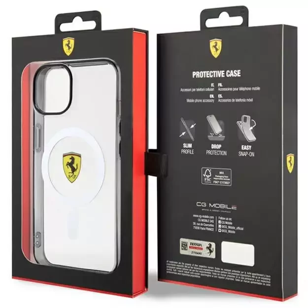 Ferrari FEHMP14MURKT iPhone 14 Plus 6.7  clear/transparent hardcase Outline Magsafe 7