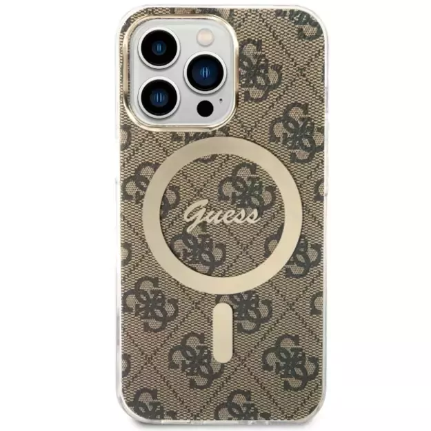 Guess GUHMP13LH4STW iPhone 13 Pro / 13 6.1  brown/brown hardcase 4G MagSafe 2