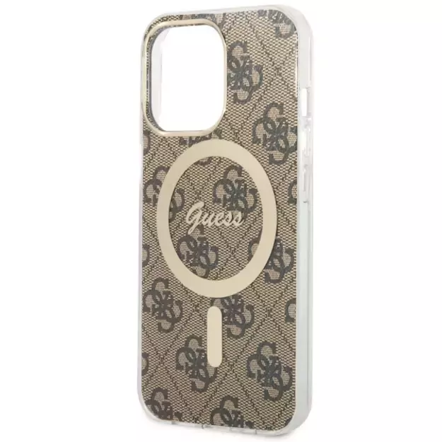 Guess GUHMP13LH4STW iPhone 13 Pro / 13 6.1  brown/brown hardcase 4G MagSafe 5