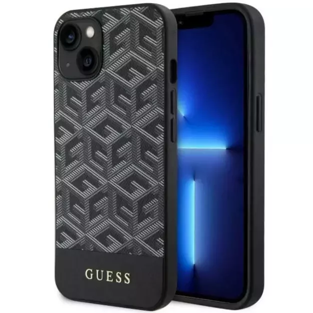Guess GUHMP14MHGCFSEK iPhone 14 Plus 6.7  black/black hardcase GCube Stripes MagSafe