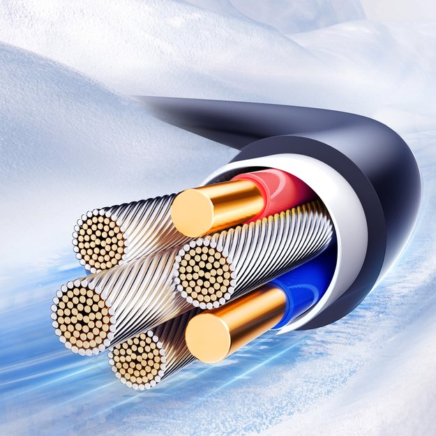 Joyroom S-A43 Crystal-Clear Series 60W USB-C - USB-C spiral cable 1.5m - black 7