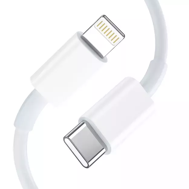 Tech-Protect NCA20 PD 20W QC3.0 USB-A / USB-C Wall Charger + USB-C / Lightning Cable 100cm - White 7