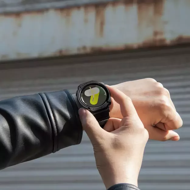 Spigen Rugged Armor Pro Strap for Samsung Galaxy Watch 8 44mm - Matte Black 12