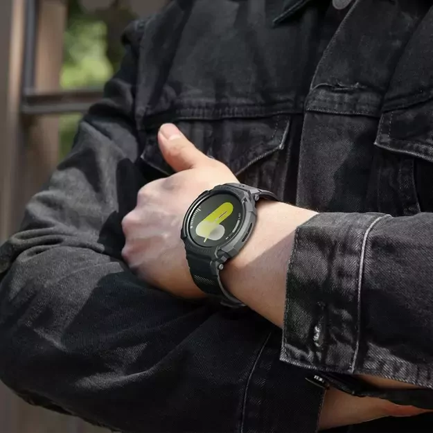 Spigen Rugged Armor Pro Strap for Samsung Galaxy Watch 8 44mm - Matte Black 15