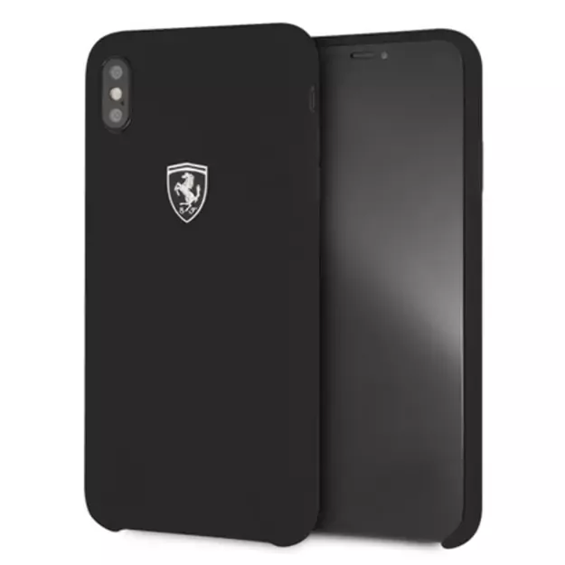Ferrari Hardcase FEOSIHCI65BK iPhone Xs Max black/black Silicone Off track 1