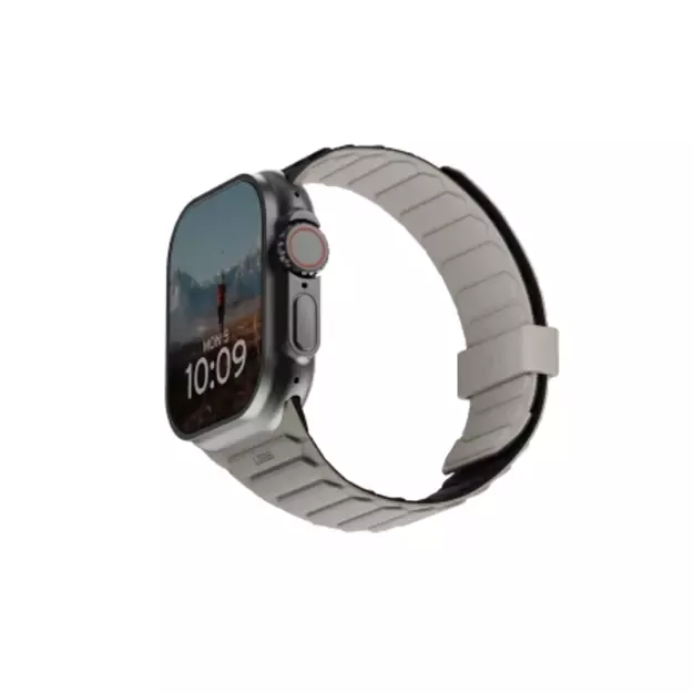 UAG Pathfinder Silicone Double-Sided Magnetic Strap for Apple Watch 42 / 44 / 45 / 46 / 49mm - Black-Gray