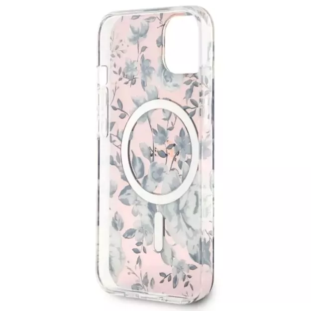 Guess Flower MagSafe case for iPhone 14 - pink 6