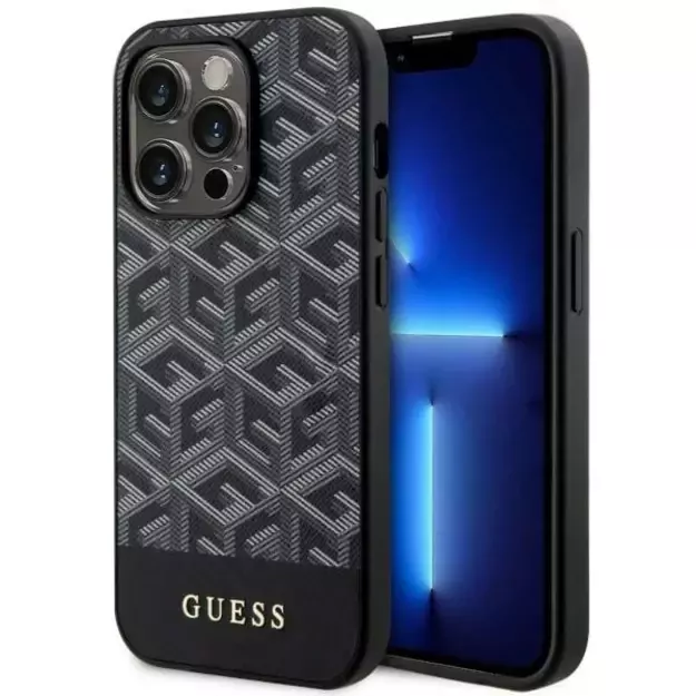 Guess GUHMP14XHGCFSEK iPhone 14 Pro Max 6.7&quot  black/black hardcase GCube Stripes MagSafe