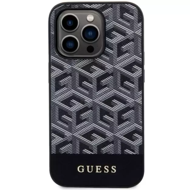 Guess GUHMP14XHGCFSEK iPhone 14 Pro Max 6.7&quot  black/black hardcase GCube Stripes MagSafe 2
