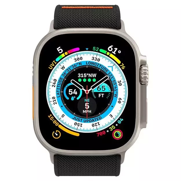 Spigen Fit Lite Ultra Strap for Apple Watch 4/5/6/7/8/9/SE/Ultra (42/44/45/49 mm) - Black 14